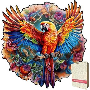 Wooden Puzzle for Adults - 200 Piece Dog Animal Jigsaw 11.7x8.3 Inches with Wooden Gift Box,Unique Shape Adult PuzzlesCreative Gift for Adults Family Game ﻿ in Saudi Arabia