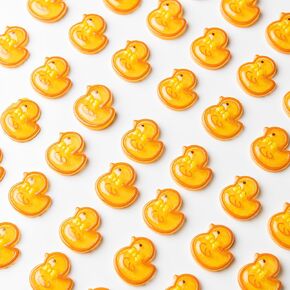 LEEXINLUU Slime Charms,50PCS Duck Slime Charms for DIY – Cute Rubber Duckie Charm for Slime, Resin, Jewelry Making, Nail Art, Scrapbooking –Craft Decorations