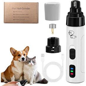 Heusom Silent Groom Pro Nail Grinder, 2025 Upgraded Silent Groomer Pro Nail for Dogs, Super Quiet for Home Use Pet Nail Clipper,Rechargeable USB Charging Pet Nail Grinder for Dog&Cat