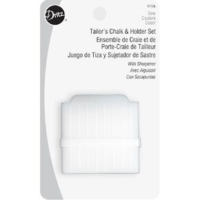 Dritz Holder Set with Sharpener, White Tailor's Chalk