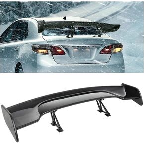Universal 57" 3D 3DI GT JDM Racing Car Trunk Lid Real Carbon Fiber Rear Wing Spoiler Upper Splitter Compatible For Honda/Toyota/VW/BMW/Benz(Carbon Fiber)
