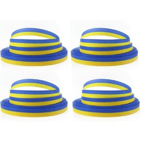 4Pcs Yellow Blue Ribbon 9mm/25mm 5 Yards,Blue and Yellow Ribbons,Ukrainian Flag Color Ribbon DIY Handmade Rolls,Suitable for Making Crafts (9mm) Fabric Trim and Embellishments