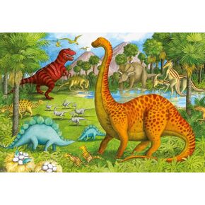 Ravensburger Dinosaur Pals - 24 Piece Floor Puzzle for Kids | Promotes Problem Solving Skills | Family-Friendly Fun | Sustainable Construction