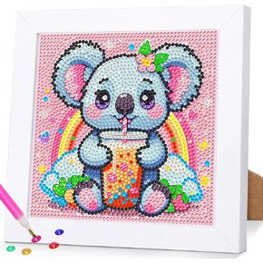 SuanFA Sea Turtle Diamond Art Kits with Wooden Frame,DIY 5D Diamond Painting for Adults,Gem Art Kits for Kids 8-12 with Colorful Box, Suitable for Gift & Home Decoration 6x6 inch