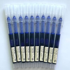 sencoo 10 pack Blue Extra Fine Point Pens Liquid Ink Pen Rolling Roller ball Quick-drying Ink for Home Office School Students Pens