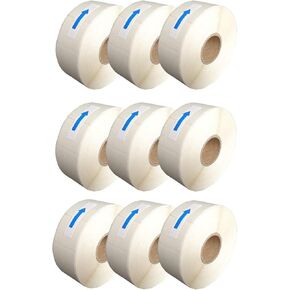 L LIKED Blank White 1 x 2 Inch Dissolvable Labels for Food Rotation Prep roll of 502 (9 Rolls)