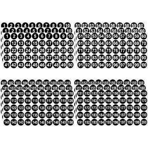 12 Sheets Small Number Stickers,Number Stickers 1-200,Vinyl Numbers Sticker for Indoor Outdoor,Storage, Organizing,Classification,1 Inch Self-Adhesive Round Sticker Numbers