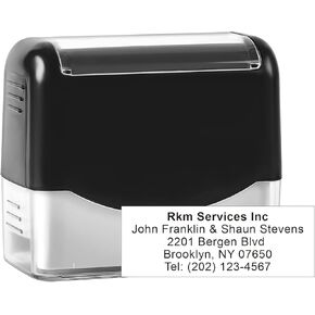 Large Size Custom Self-Inking Stamp Customized Return Address Stamp - Up to 5 Lines of Text Choose from Many Fonts & Ink Colors