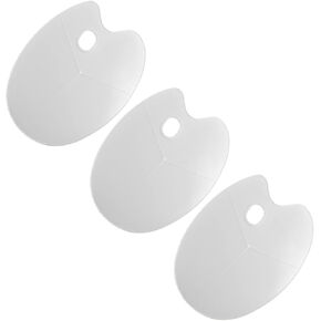 LIFKOME 3pcs Oval-Shaped Paint Tray for Mixing Non-penetrating Palette Lightweight Painting Plate for Artists Hobbyists and Students Easy to Clean and Portable
