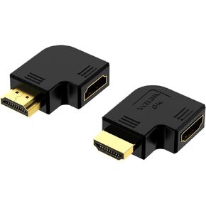 VCELINK 8K HDMI Flat 90 Degree and 270 Degree Adapter, HDMI Right Angle Adapter Male to Female HDMI 2.1 Cable Adapter with 8K@60Hz, 4K@120Hz, HDR, eARC for HDTV Switch Laptop PS4 PS5 Xbox, 2-Pack