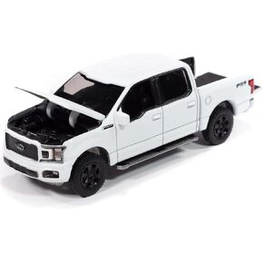 2020 F 150 FX4 Black Appearance Package Pickup Truck Oxford White Muscle Trucks Series 1/64 Diecast Model Car by Auto World 64502-AWSP188A