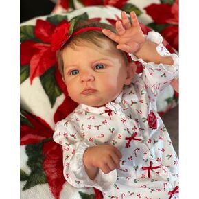SCOM Reborn Baby Dolls - 22 Inch Lifelike Silicone Realistic Baby Doll Real Life Newborn Baby Dolls with Soft Body Baby Doll Toy Gift Accessories for 3+ Year Old Girls Boys Kids