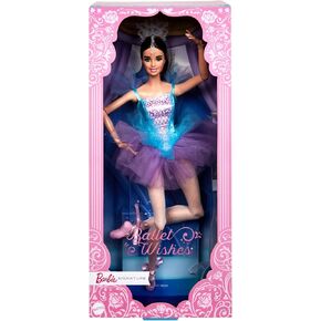 Barbie Brunette Ballet Wishes Doll with Blue and Purple Tutu and Accessories, Signature Collectible Toy for Adults and 6+ Years (JCW44)