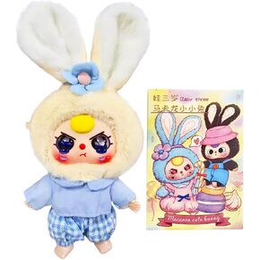 CALEMBOU Plush Doll Blind Box, 7'' Cute Stuffed Animal Fruits Plush Toys, Kawaii 1 of 6 Possible Mystery Collectible Toys Cute Soft Animals Charm Birthday Gifts (Cute Bunny Series)