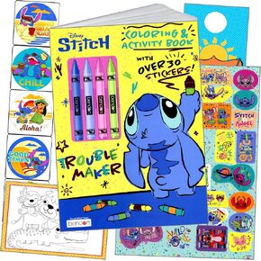 Lilo & Stitch Coloring and Activity Sticker Book - Bundle Includes Stich Coloring Book & Stickers, Thank You Card Craft, and More (Lilo and Stitch Stickers Activity Set)