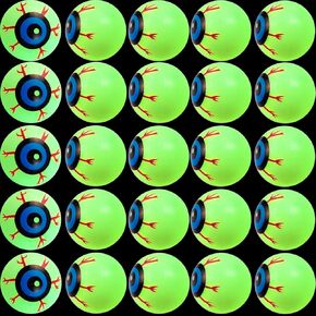 GXXMEI 30PCS 1.5In Plastic Halloween Eyeballs Glow in The Dark Eyeball for Kids Toys, Fake Eye Balls for Halloween Party Favors Goody Bag Fillers Terror Props