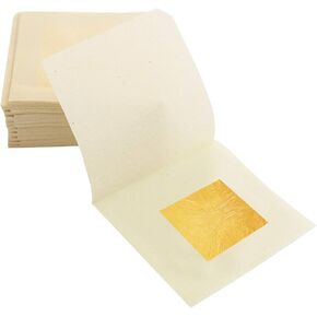 Edible Gold Leaf Sheets, 24K Cake Decoration Baking Gold Foil, Food Gold Paper for Cooking, Dessert, Craft Art, Cake Decoration