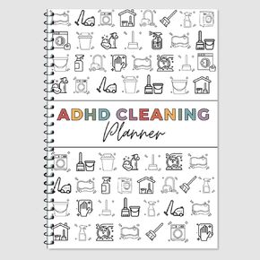 Adhd Cleaning Plan Schedule,Cleaning Organizing Planner Notbook, Daily Weekly Monthly Checklist for Home Custom Adjustable Clean Up Household Chores Sheet