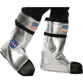 Underwraps Kid's Children's Astronaut Boot Top Covers Costume - White Childrens Costume, White, One Size