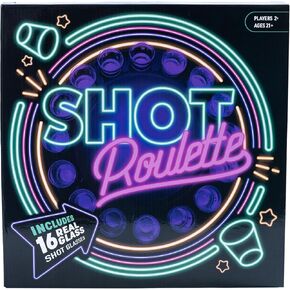 Endless Games Shot Roulette Drinking Game – Spin The Wheel Party Game for Adults | Includes Shot Glasses and Roulette Set | 2+ Players, Ages 21+