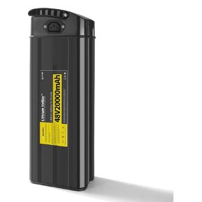 1 Pack 48V 20Ah Folding E-Bike Battery, 48 Volt Electric Bicycle Replacement Battery with 2A Fast Charger, Safety Lock, 30A BMS, Power Comes Out The Top Side not The Bottom (US Stock)