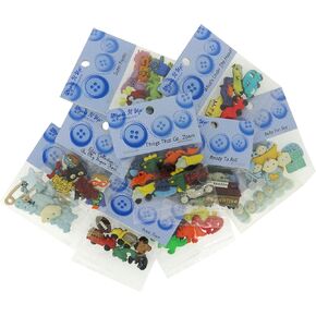 DRESS IT UP BUTTONS BOY 12 Pack Assortment, Small
