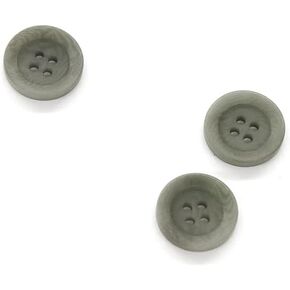 Set of 3 Chic Sage Gray Corozo Suit Buttons, 32 Line, Made in Italy