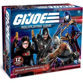 Renegade Games Studios: G.I. Joe Roleplaying Game: Villain Miniatures Set 1-12 Miniatures Expansion, Unpainted 28mm Scale Character Figures, RPG Boardgame Accessory