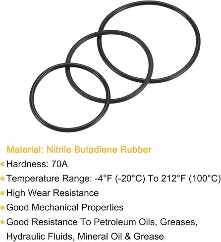 MECCANIXITY Nitrile Rubber O-Rings 54mm 58mm 60mm OD 50mm 54mm 56mm ID 2mm Thick Seal Gasket, Black 30in1 Set in Saudi Arabia