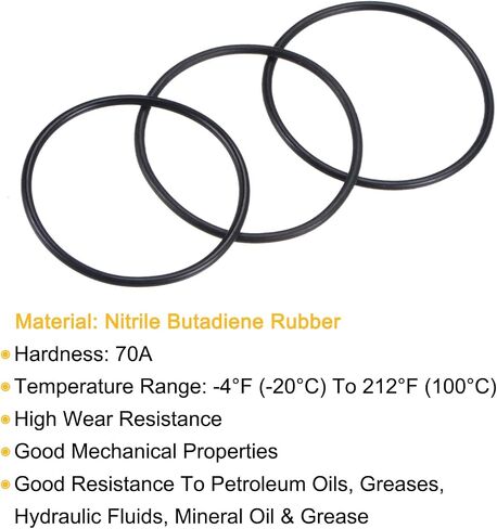 MECCANIXITY Nitrile Rubber O-Rings 54mm 58mm 60mm OD 50mm 54mm 56mm ID 2mm Thick Seal Gasket, Black 30in1 Set in Saudi Arabia