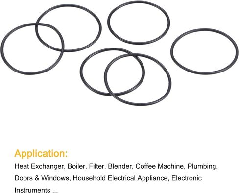 MECCANIXITY Nitrile Rubber O-Rings 54mm 58mm 60mm OD 50mm 54mm 56mm ID 2mm Thick Seal Gasket, Black 30in1 Set in Saudi Arabia