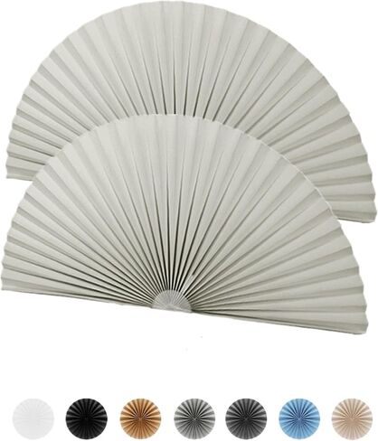 2PCS Half Moon Round Window Cover Half Circle Window Shades Cordless Non-Woven Self Adhesive Shades Temporarily Window Blinds Cover Easy to Cut Install (White, 12IN(30CM)) in Kuwait