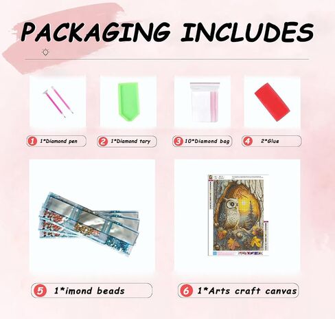 jjbswymt 5d antumn Owl Owl Diamond Painting kits للمبتدئين للبالغين ، مجموعة فن المناظر الطبيعية DIY ، ونقاط الماس مع فن وحرارة الماس ، ديكور الجدار المنزلي 12 × 16 بوصة in Saudi Arabia