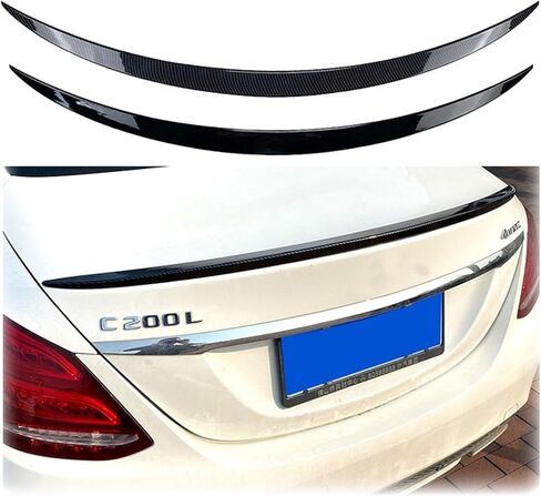 2015 إلى 2019 متوافق مع مرسيدس-بنز C-Class W205 C205 4 Door C180 C200 C260 Sedan C63 C43 Spoiler الخلفي الخارق بواسطة ABS Black Black (Look Carbon Carbon) in Kuwait
