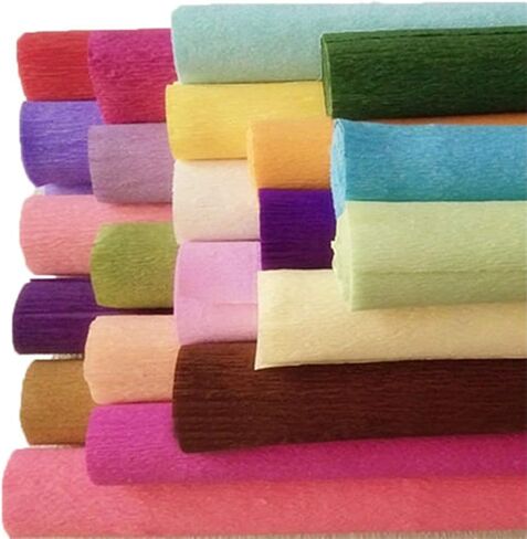 Premium Italian Crepe Paper Roll-الوزن الثقيل 180 Gram-24 Color in Saudi Arabia