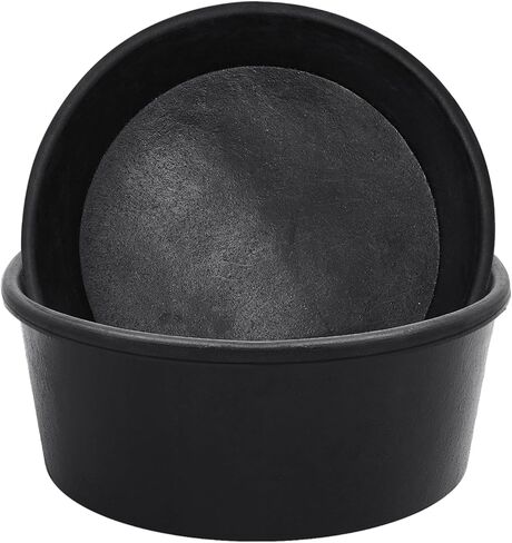 Sadnyy 4 Pcs Rubber Feeder Pan, 4 Quart Rubber Feed Pan Utility Horse Feed Bucket Rubber Dog Bowl Horse Feeder for Cats Dogs Goats Horses Chicken Dust Bath Container Animal Feeding, 10.6 x 4.1 Inch in Kuwait
