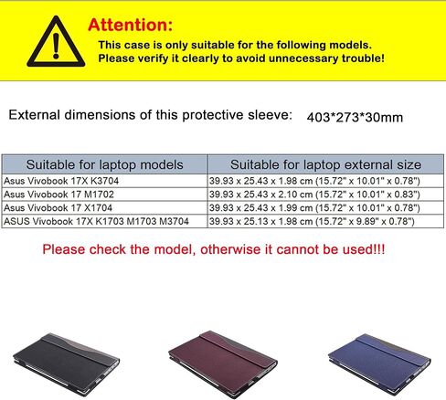 غطاء حالة الكمبيوتر المحمول لـ 17.3 بوصة ASUS Vivobook 17x K3704 K1703 M1703 M3704 & 17 M1702 X1704 ، حقيبة غلاف غلاف واقية من الجلد مع حامل القلم (مقابل 17.3 بوصة Asus Vivobook ، رمادي داكن) in Saudi Arabia