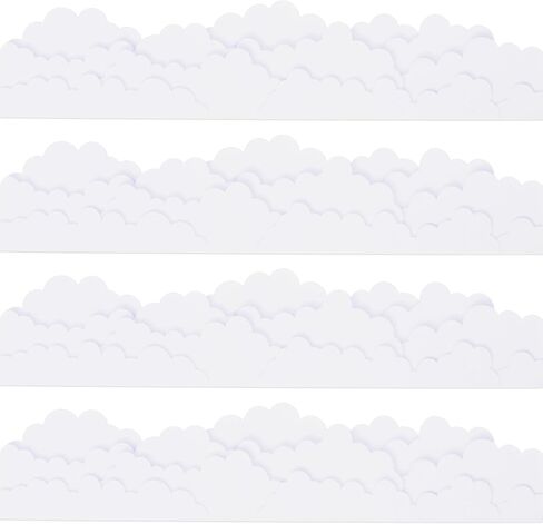Awizom 75.6 قدم Sky Cloud Bulletin Boards Borders Clouds White Die Die Cut Trim Border Sky Clouds Decortings for Back to School Blackboard Chalkboard Home Office Window Decor in Saudi Arabia