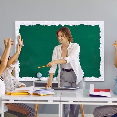 Awizom 75.6 قدم Sky Cloud Bulletin Boards Borders Clouds White Die Die Cut Trim Border Sky Clouds Decortings for Back to School Blackboard Chalkboard Home Office Window Decor in Saudi Arabia