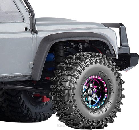 RC 1.0" Beadlock Wheel Rims Set for TRX4M SCX24 1/18 1/24 RC Crawler Car.Aluminum Alloy RC 1.0 Truck Tires Wheels Rims,Rc Wheel Rims Colorful in Saudi Arabia