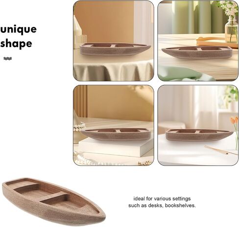 VOSAREA 2pcs Wooden Canoe Model Unfinished Miniature Wooden Boat Decor Rustic Decorative Boat Canoe Craft for Centerpiece Home Office DIY Project Supply in Kuwait