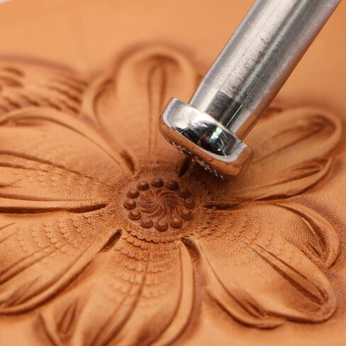 Zhongjiang Leather Stamp Tools Stamping Working leathercraft Carving Leather Craft Working ： 12 Seed Flower Centers J078 (J078-2) in Saudi Arabia