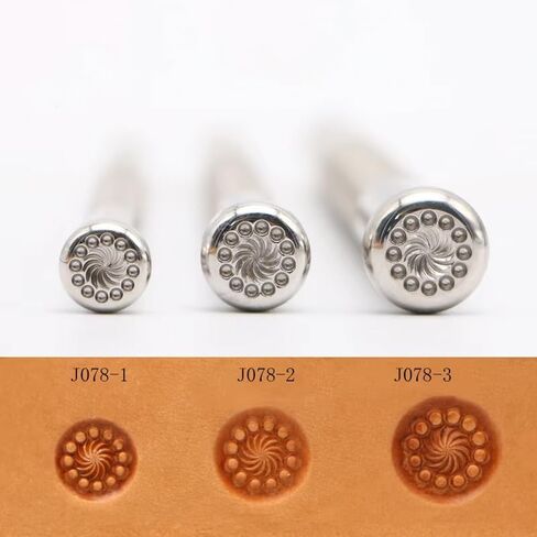 Zhongjiang Leather Stamp Tools Stamping Working leathercraft Carving Leather Craft Working ： 12 Seed Flower Centers J078 (J078-2) in Saudi Arabia