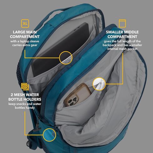 حقيبة حقيبة ظهر على الطريق RCIT على المشي لمسافات طويلة ، والسفر ، الكمبيوتر ، الأعمال ، العمل ، التنقل ، الرجال ، النساء ، البالغين ، كبيرة ، مع كمبيوتر محمول ، trailblazer in Kuwait