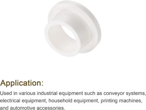 uxcell 4pcs Flanged Sleeve Bearings Plastic Bushings 10.1mm Bore x 14mm OD x 10mm Length Nylon Bushings, White in Saudi Arabia