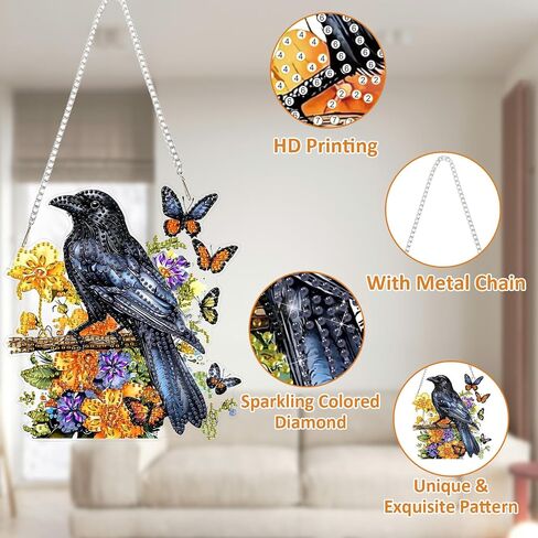 Senqao Wolf Diamond Art Att Kit للبالغين ، وحجر الراين على شكل خاص ، مزدوج DIY Acrylic Diamond Art Paintants Pendants Home Garden Wall kits hanging rote (Dream Catcher) in Saudi Arabia