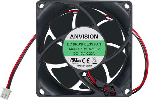 80mm x 25mm DC 24V Brushless Cooling Fan, Dual Ball Bearing, 2 Pin in Kuwait