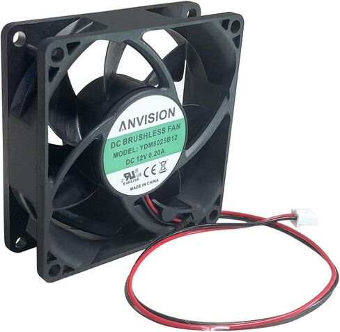 80mm x 25mm DC 24V Brushless Cooling Fan, Dual Ball Bearing, 2 Pin in Kuwait