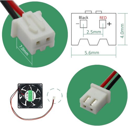 80mm x 25mm DC 24V Brushless Cooling Fan, Dual Ball Bearing, 2 Pin in Kuwait