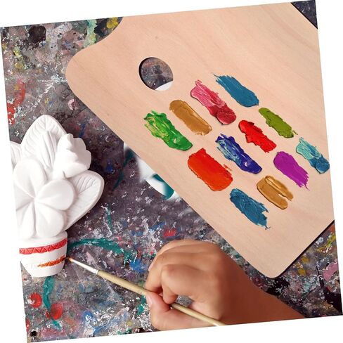 Nuobesty Flat Design Plate Plate Palette Lid Wood Paint Pan لأنواع الأصباغ in Saudi Arabia